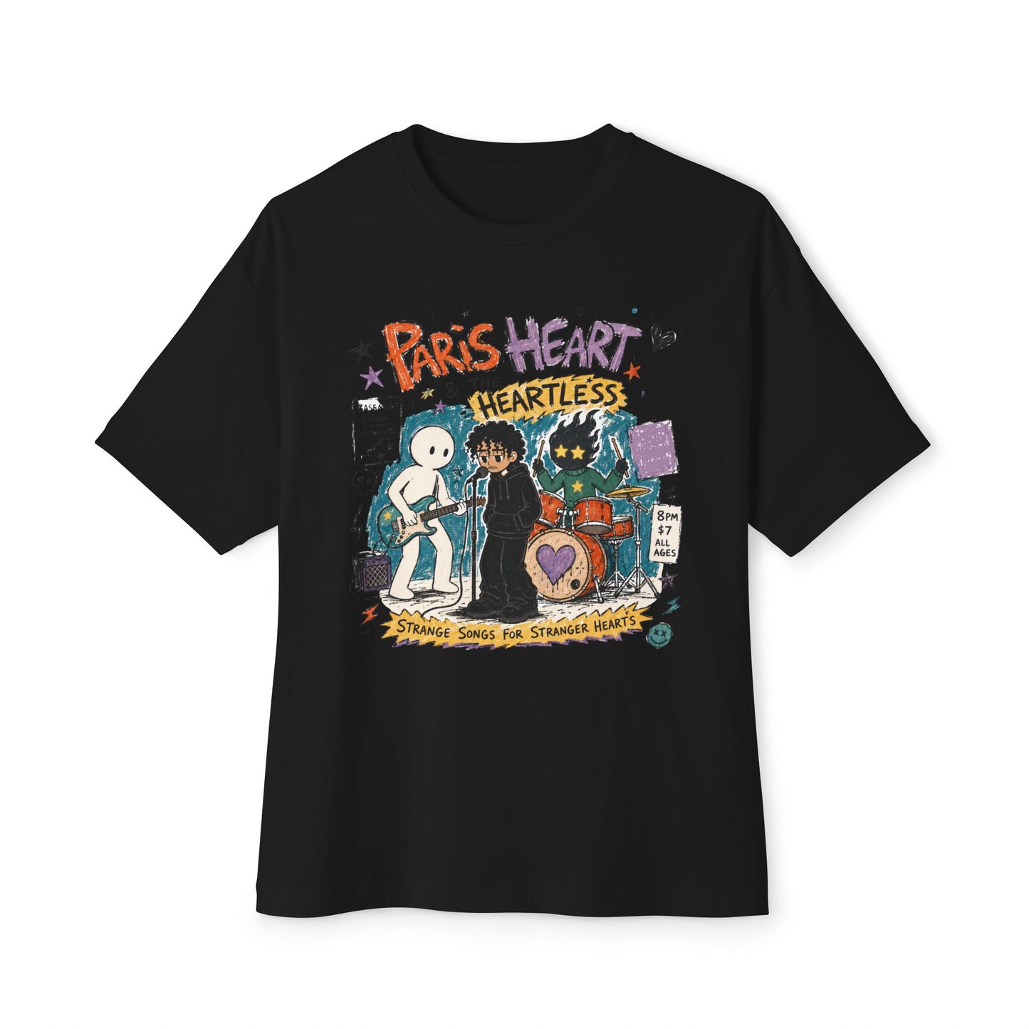 Paris Heart & The Heartless Boxy Tee