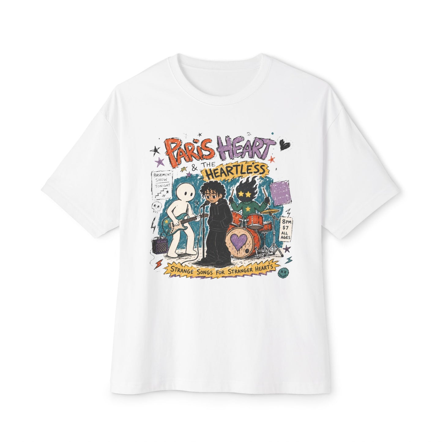 Paris Heart & The Heartless Boxy Tee